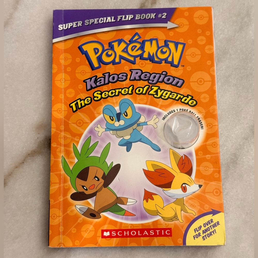 Scholastic Pokémon Flip Book Kalos Region The Secret of Zygarde